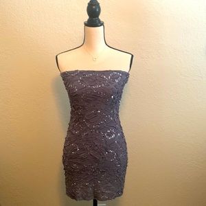 Small grey sparkle dress